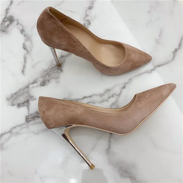 

dress shoes fashion lady camel suede point toe high heels pumps stiletto heel 12cm 10cm 8cm1, Black