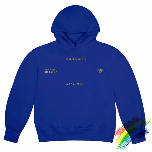 

2021 new 3d impresso kanye la escuta festa hoodie com capuz das mulheres dos homens 1:1 de alta qualidade jesus rei pulver 69lo, Black