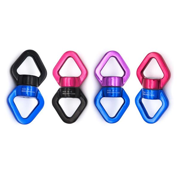 

cords, slings and webbing rope swivel connectors outdoor rock climbing universal rotator 30kn aluminum magnesium alloy 8 shape protective ro