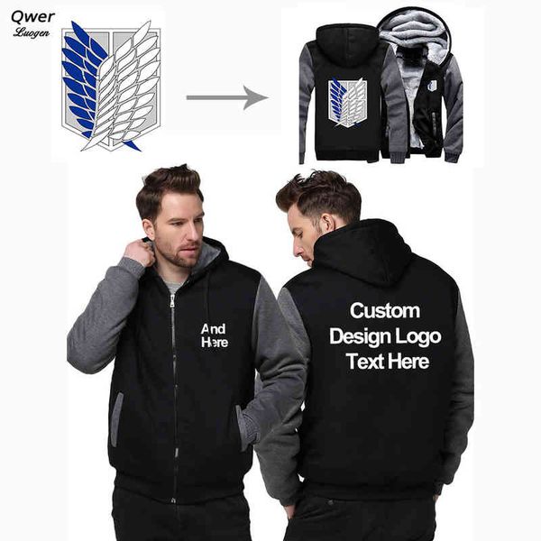 

us size custom mens hoodi diy print dign hoodie winter fce thicken coat et sweatshirts drop shipping, Black