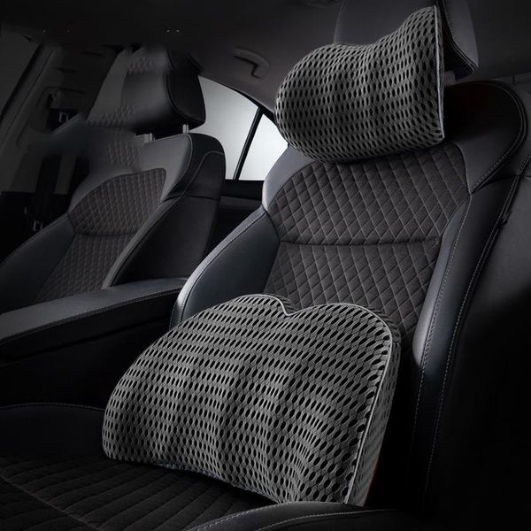 

seat cushions 4d car headrest neck pillow support universal soft pillows cushion memory foam lumbar back accessories
