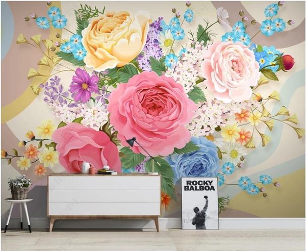 

custom mural 3d p wallpaper modern pastoral plants and flowers home decor living room wallpaper for wall 3 d on the wall
