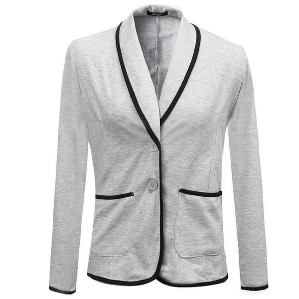 

women's suits & blazers women blazer fashion korean solid slim jacket coat winter long sleeve turn-down collar business for ladies, White;black