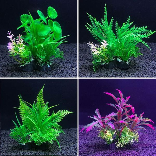 

decorations fish tank water grass plastic artificial simulation aquarium green plants ornament scenery decoration