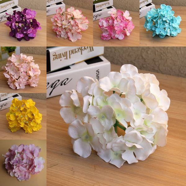 

simulated hydrangea head amazing colorful decorative flower for wedding party luxury artificial hydrangea silk diy flower decoration 164 s2