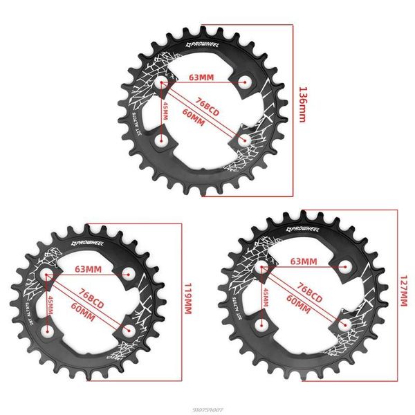 

bike heels & chainwheels hip prowheel aluminium sprocket 76bcd ultralight bicycle chainwheel, fit for sr am crank 10-11 s au20 21w