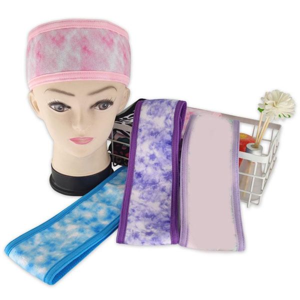 

shower caps adjustable wide hairband makeup head band sports hair wrap cap stretch yoga face wash salon spa facial