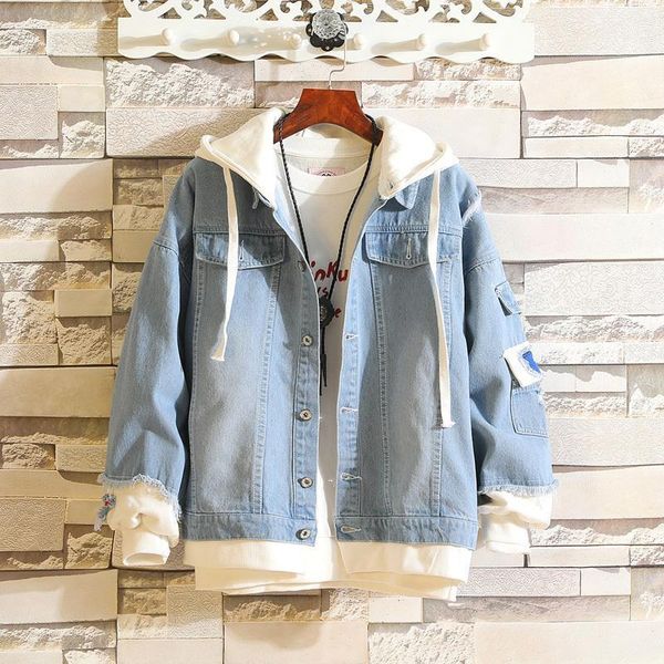 

men's jackets 2021 autumn recommend casual coat cowboy jacket holiday wind in loading port two paper hat easy loose male the trend, Black;brown
