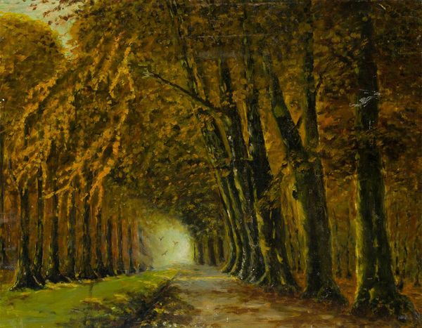 

baumallee mit goldenen tree home decor handpainted &hd print oil painting on canvas wall art canvas pictures , f2102021
