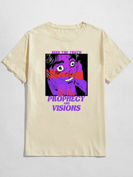 

romwe guys letter figure graphic tee e6vm#, White;black