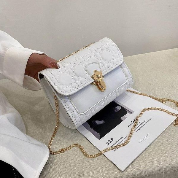 

evening bags bag women's 2021 student korean version simple net red small black texture messenger girl chain wallet