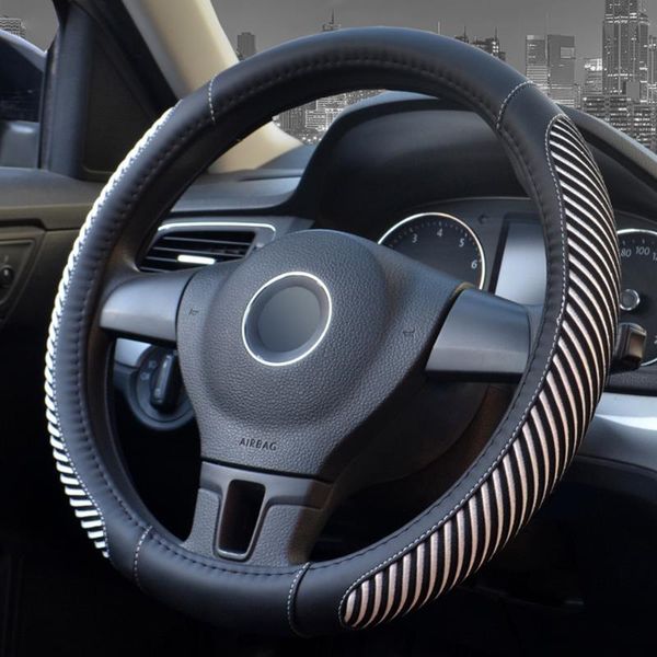 

steering wheel covers anti-slip microfiber leather easy installation breathable cover universal fit odorless waterproof warm fashion