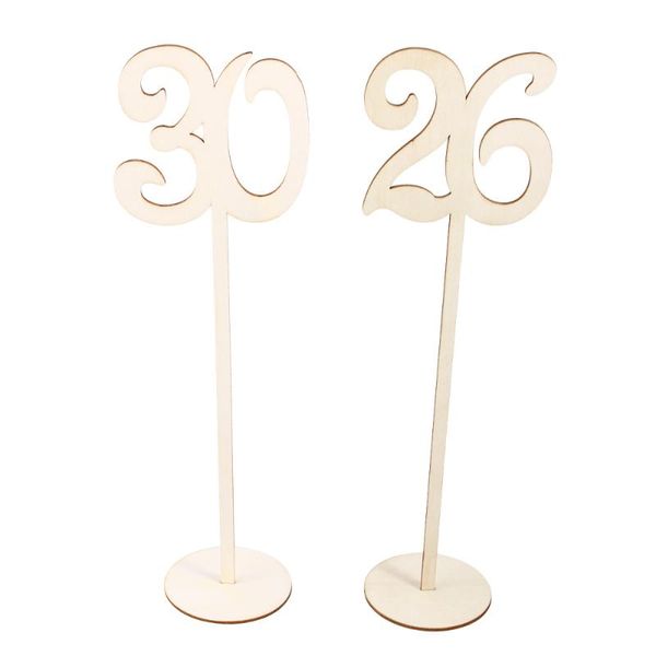

party decoration 30pcs 1-30 wooden table numbers with holder base for wedding birthday home