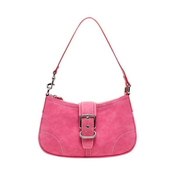 

evening bags fashion women niche design retro rose red baguette one-shoulder underarm vintage armpit bag chain crossbody handbag pouch