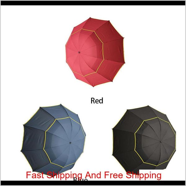 

three folding golf umbrella fashion durable windproof rain portable large fast dry sun anti uv travel doub qylxjx bwkf