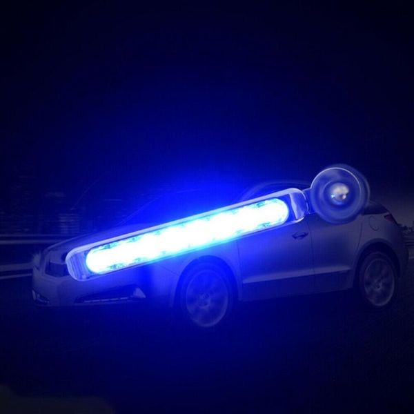

emergency lights 1 pair (2pcs) wind powered led light 8 abs blue head lamp bulbs car