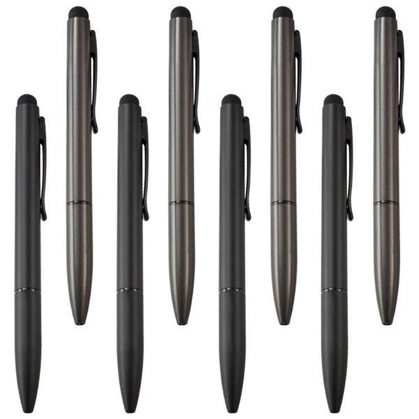 

ballpoint pens 10pcs/lot 2021 special 2 in 1 design business touch metal office and school sign promotion custom ball pen, Blue;orange