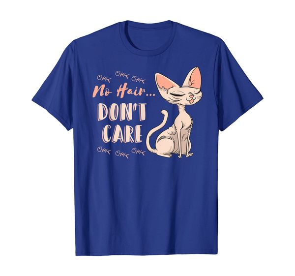 

sphynx cat no hair... don't care gift tshirt, White;black