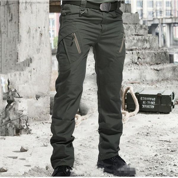 

city military tactical pants men swat combat army trousers many pockets waterproof wear resistant casual cargo 2021 men's, Black
