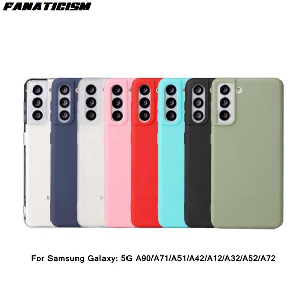 Custodia opaca colorata all'ingrosso per Samsung Galaxy S23 S22 S21 S20 S10 S7 S8 S9 Nota 9 10 20 Ultra Plus FE Cover morbida per telefono in TPU