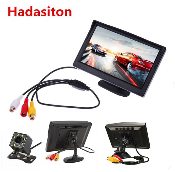 

car video 5 inch color screen monitor hd800*480 with two mount reverse parking assistance 2 av input,rearview camera optional