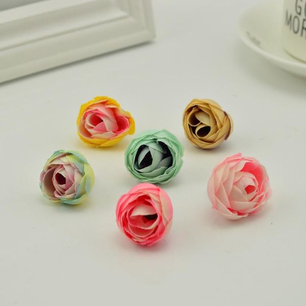

100pcs artificial flower for christmas wreath home wedding decor accessories fake floristics diy gifts box silk t qylnkq