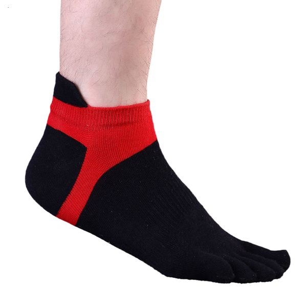 

1 pair of men breathing low cut teen no show five finger socks, Black