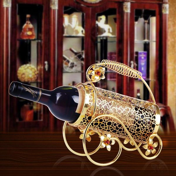 

bath accessory set european style luxury fashion living room wine frame home furnishing bottle rack shelf iron ornaments