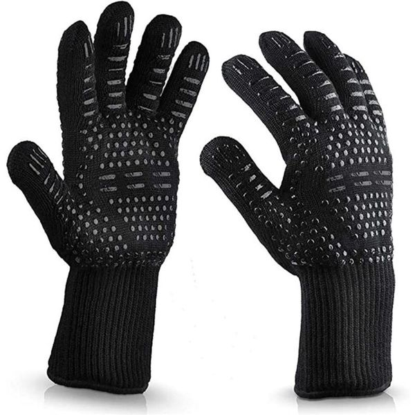 

oven mitts 800 degrees high temperature resistant gloves microwave kitchen bbq anti-scalding and heat insulation