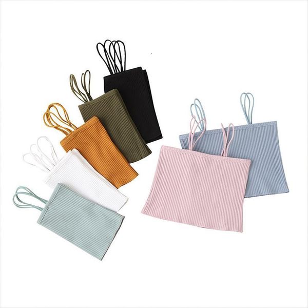 

vest singlets childrens cotton camisole candy color tank baby kids summer striped undershirts, Blue