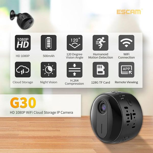 

cameras escam g30 2mp 1080p wifi ip camera intercom battery power baby monitor home night vision security surveillance cctv