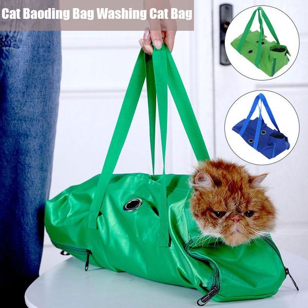 

cat carriers,crates & houses multi-function dog/cat grooming restraint bags for bathing washing trimming nail green/blue ow