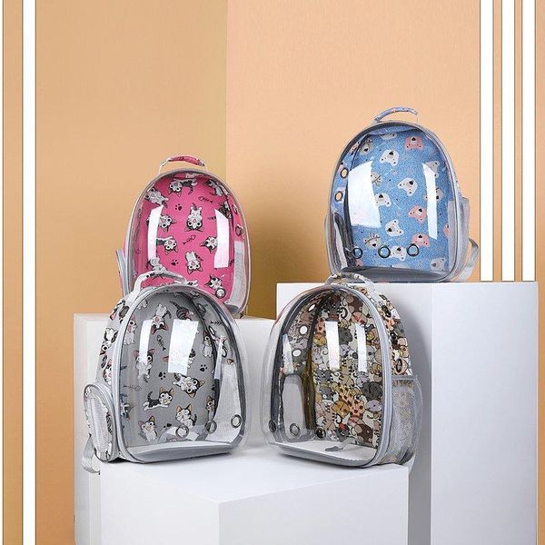 

cat carriers,crates & houses 2021 bag space pet backpack transparent outing carrying supplies box school