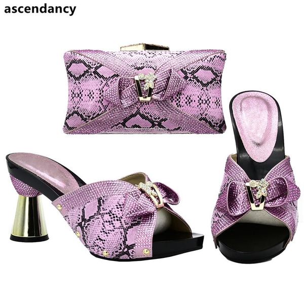 

dress shoes italian and bags to match shoe with bag set decorated rhinestone designer women luxury 2021, Black
