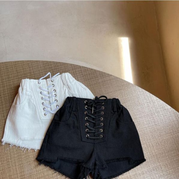 

shorts 2021 arrival girls boys denim summer fashion kids 1-6 years co268, Black