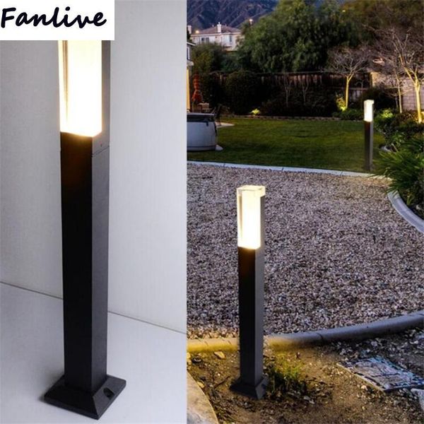 

6pcs 40/60cm outdoor landscape lawn waterproof villa garden courtyard stand pole light modern park community post lamp