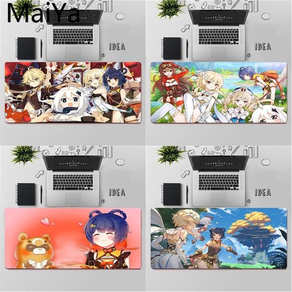 

mouse pads & wrist rests maiya genshin impact xiangling unique deskpad game mousepad large keyboards mat