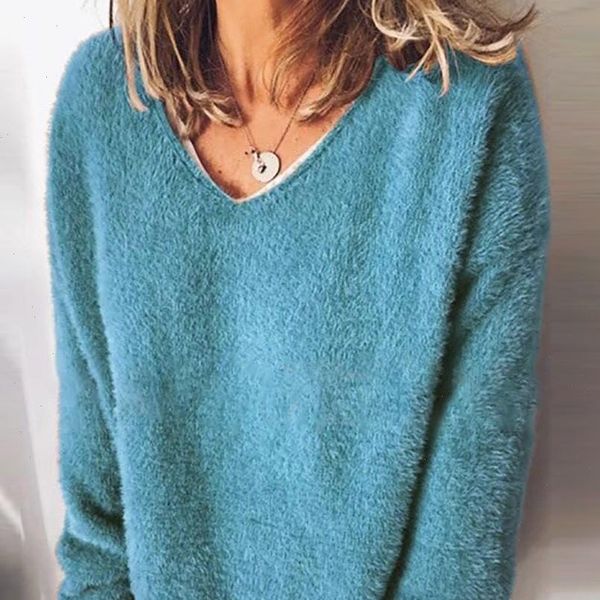 

woman jumper oversized sweater long sleeve black knitwear new 2021 winter autum v neck comfortable loose clothes g30, White;black