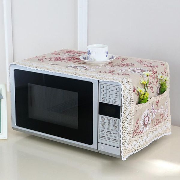 

other household sundries simple lace microwave dust proof oil-proof cover towel multi-function electric oven with storage bag home decoratio