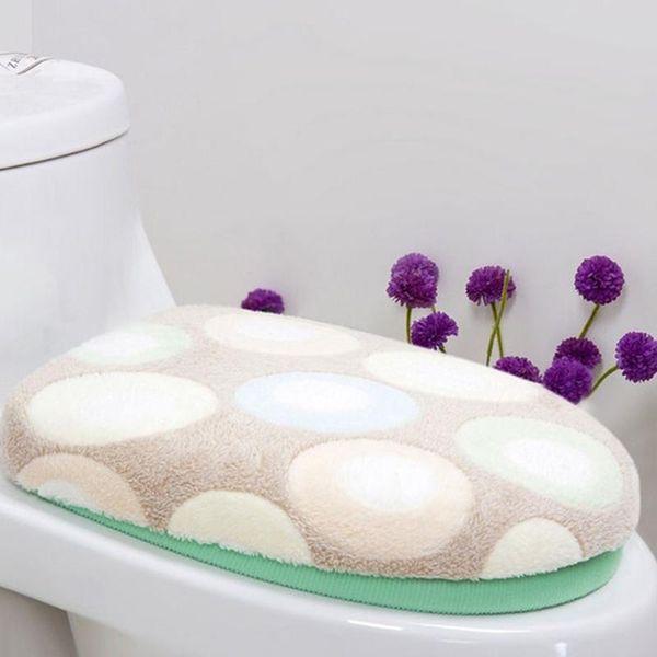 

2pcs/set coral fleece toilet mat closestool mat toilet seat cover set
