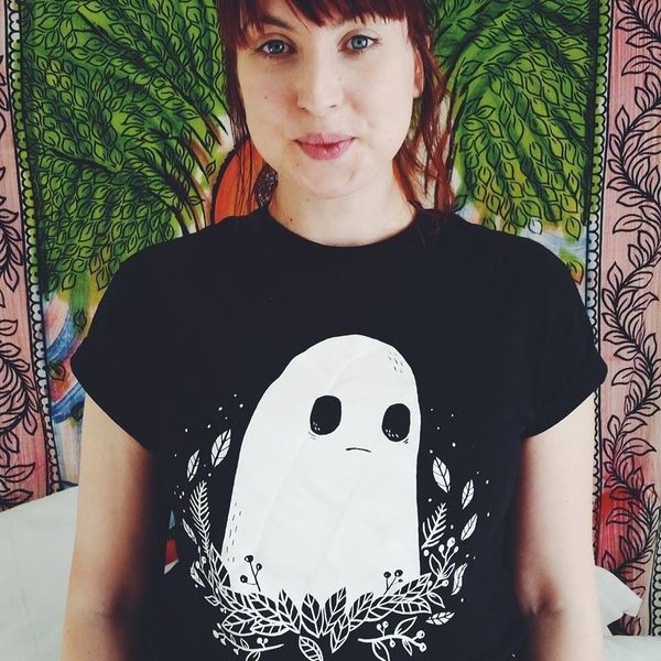 

hahayule the sad ghost club men women tumblr fashion cute t-shirt summer casual loose black tee, White