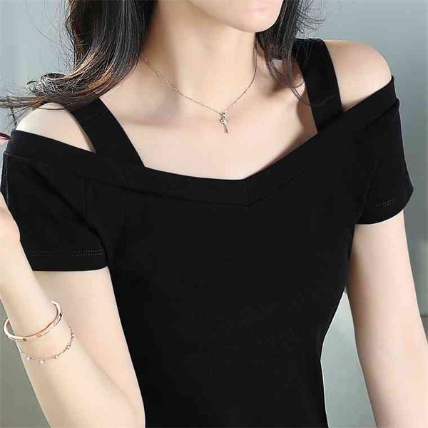 

cotton women t-shirt square collar short sleeve women shirt all match lady black white gray yellow shir