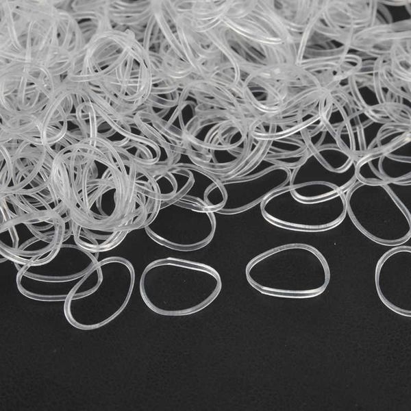 200/500 / 1000pcs Titular transparente de rabo de cavalo elástico elástica bandas corda laços para mulheres rapariga nupcial cabelo achados