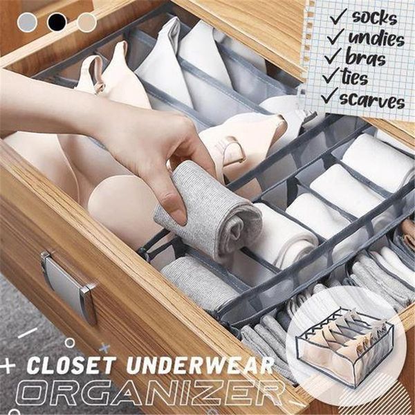 

storage drawers closet underwear organizer divider box socks shorts bra bedroom dormitory foldable mesh drop