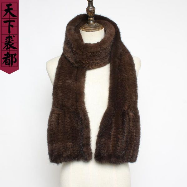 

scarves winter women real scarf lady soft warm genuine 100%natural knitted scarfs shawls, Blue;gray