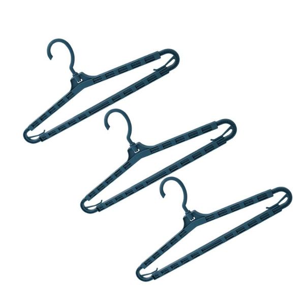 

hangers & racks 3pcs retractable trackless hanger wet dry dual use laundry rack portable drying household coat for home dark blu