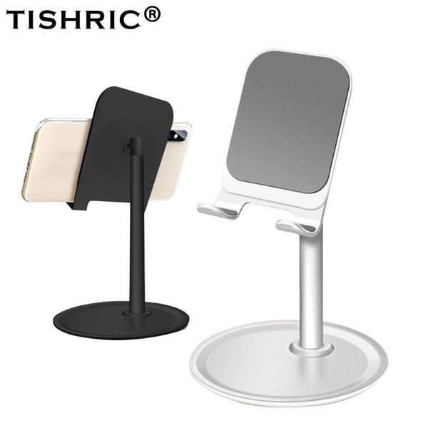 

cell phone mounts & holders tishric universal metal lazy cellphone holder for desk stand mobile adjustable foldable deskbracket