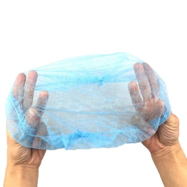 

100pcs breathable dustproof strip cap disposable non-woven shower cap headgear protection beauty salon