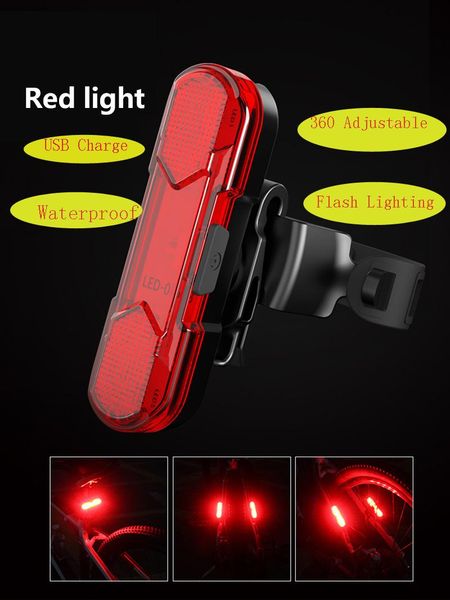 

bike lights bicycle usb charging led warning night rear light riding mountain tailamp cycling accessories