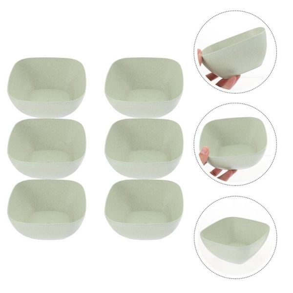 

bowls 1 set 6pcs wheat straw practical salad eco-friendly tableware